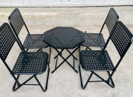 Bộ Bàn Ghế Đen (Bàn Lục Giác)