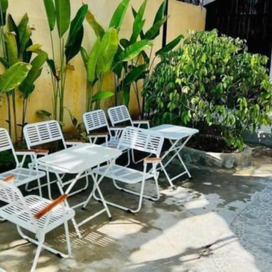 Trọn Bộ Bàn Ghế Xếp Trắng Giá Sỉ